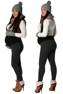 LEGGINSY CIĄŻOWE z kieszeniami OCIEPLANE C3Z S/36