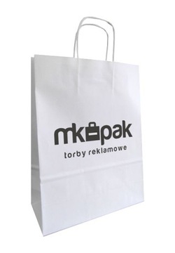 TORBA PAPIEROWA Z NADRUKIEM 24x10x32 100 SZT