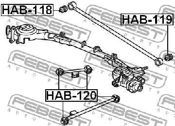 HONDA HR-V 98-05 САЙЛЕНТБЛОК ЗАДНЕГО ПРОДОЛЬНОГО РЫЧАГА