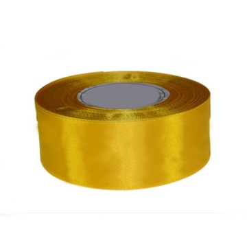 TASIEMKA Wstążka satynowe 38 mm ŻÓŁTY 8012 32m