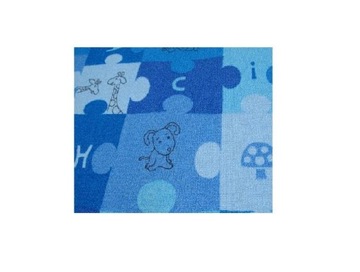 DYWAN DZIECIĘCY 100x400 cm PUZZLE niebieski @9138