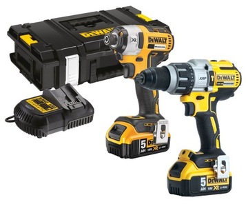 DeWALT wkrętarka zakrętarka udarowa ZESTAW 18V 5AH akumulatorowa baterie