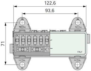 КОРПУС КОРОБКИ ПРЕДОХРАНИТЕЛЕЙ GB16 MTA