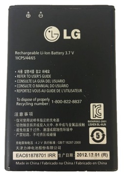 ОРИГИНАЛЬНЫЙ АККУМУЛЯТОР LG BL-44JN L3 L5 E430 P970 E610