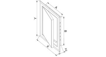 ЗАМОК AWENTA METAL INSPECT DOOR DM 25x25