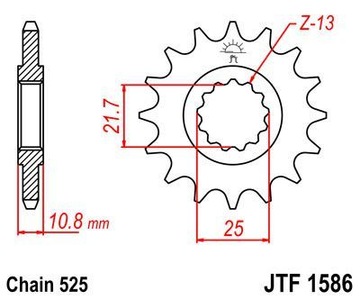 Комплект привода DID 525 ZVMX Yamaha YZF-R6 2006-2018 гг.