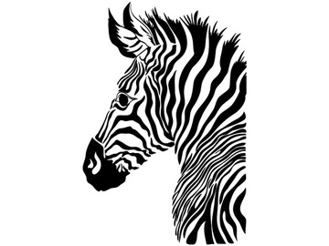 Naklejki nalepki na ścianę ścienne do salonu ZEBRA 100 cm