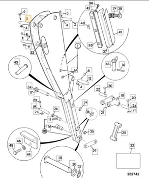 ШТИФТ ПРИВОДА РУКОЯТИ JCB 3CX 4CX 811/90183