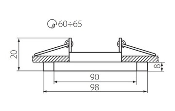 Галогенный потолочный светильник для светодиодного зеркала GU10