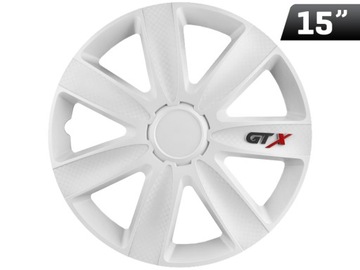 4 колпака 15 VERSACO GTX Carbon White КОМПЛЕКТ