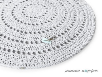 DYWAN ZE SZNURKA OKRĄGŁY KOŁO BAWEŁNA 140cm KOLORY