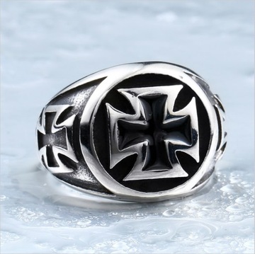 Серебряная Сильсень Кросс Мальтийский стал 316L R.25