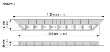 Obrzeże trawnikowe z najazdem 2 mb Palisada