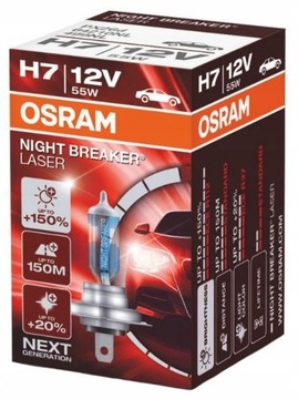 1 шт. Лампа OSRAM H7 12 В 55 Вт ЛАЗЕР НОЧНОГО ВЫКЛЮЧАТЕЛЯ +150%