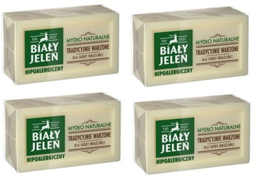 BIAŁY JELEŃ MYDŁO NATURALNE HIPOALERGICZNE 150G x4