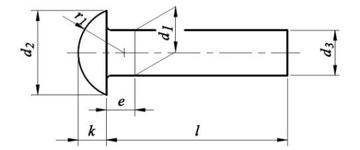 10x50 Заклепка стальная с шаровой головкой DIN 660 5 шт.