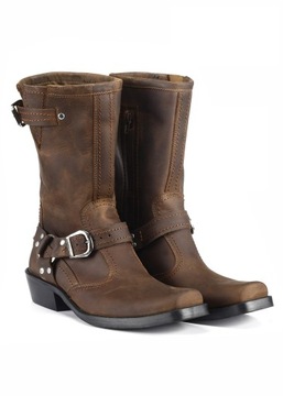 SUPER WYSOKIE Kowbojki model K-999 Skóra roz.39-46