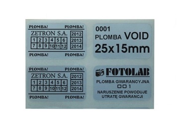 Void seals серебряные матовые наклейки 25x15