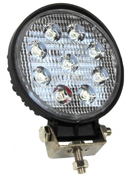 LAMPA ROBOCZA 9 LED OKRĄGŁĄ 12V 24V CE HOMOLOGACJA