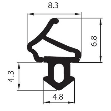 10mb ALUPLAST S-1172 Уплотнитель оконный