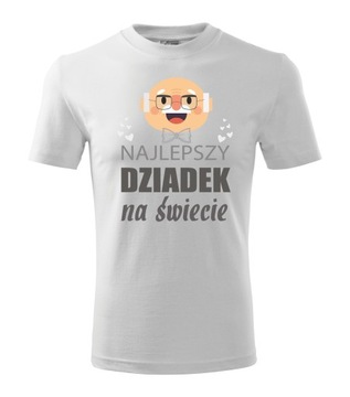 Koszulka biała NAJLEPSZY DZIADEK NA ŚWIECIE r. 3XL