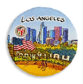 LOS ANGELES USA magnes lodówkę 7,5 cm kamień 526 M