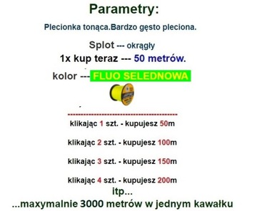 Plecionka fluo Sandacz/Dorsz SPIDER TEX 0,16 mm.