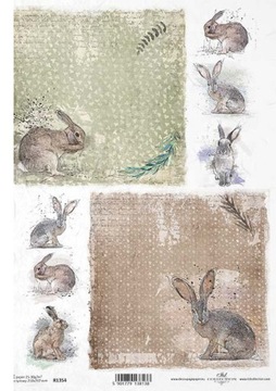 Papier ryżowy A4 R 1354 arkusz, sztuka, decoupage