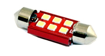 ŻARÓWKA C5W C10W CANBUS 6X LED SMD3535 36MM 24V