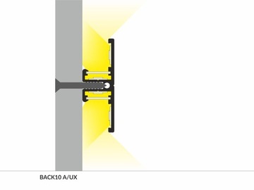 Profil aluminiowy anodowany BACK10 do taśma led
