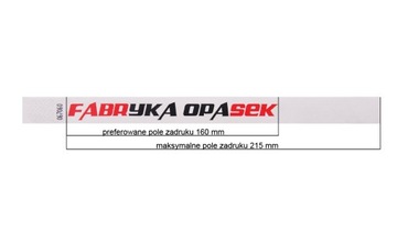 OPASKI NA RĘKĘ TYVEK 19mm - 5000 szt NADRUK GRATIS