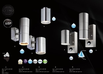 Kinkiet Elewacyjny LED 1L Sensor Ruchu IP44 Inox
