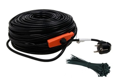 KABEL GRZEJNY PRZEWÓD GRZEWCZY 8M 128W + TERMOSTAT