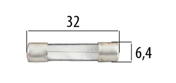 Предохранители стеклянные 32 мм, 10 шт.