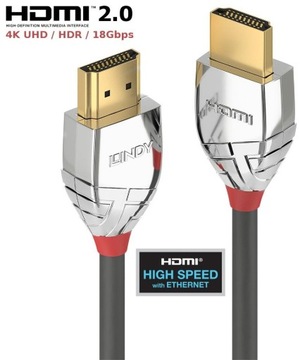 КАБЕЛЬ HDMI 2.0 4K HDR 3D ULTRAHD LINDY 37870 0,5 м