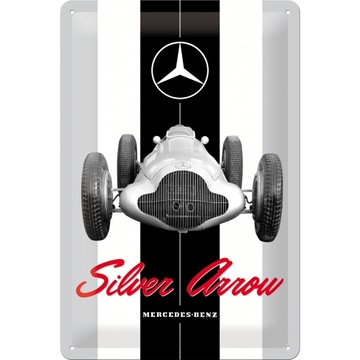 Tablica plakat MERCEDES-BENZ SILVER ARROW metalowy