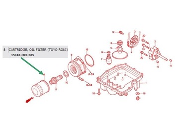 Honda 15410-MCJ-505 МАСЛЯНЫЙ ФИЛЬТР CB CBR VFR XL CRF NC GoldWing Forza X-Adv