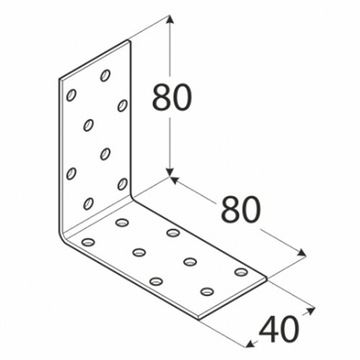 КМ7 РАЗЪЕМ МОНТАЖНЫЙ УГЛОВОЙ 80x80x40 10 шт.