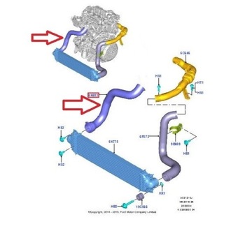 TRUBKA TURBO INTERCOOLER FORD 2.0TDCI DS73-6K683-DG