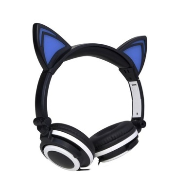 СКЛАДНЫЕ НАУШНИКИ CAT EAR, СВЕТОДИОДНАЯ ПОДСВЕТКА