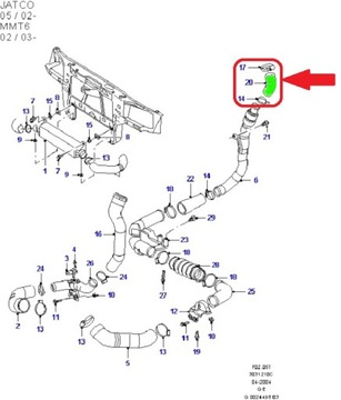 ТРУБКА FORD MONDEO MK3 2.0 2.2 TDCi TDDi 1345978