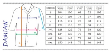 Fartuch męski na napy z kołnierzykiem RÓŻNE KOLORY r. 5XL