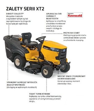 Трактор-газонокосилка Cub Cadet XT2 QR106 KAWASAKI 24 л.с. Садовый трактор 106 см