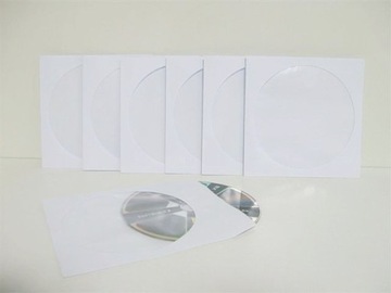 Бумажные конверты для дисков CD DVD Blu Ray с окошком, 1000 шт.