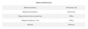 System do drzwi składanych Tycho F40 dł. 180 cm