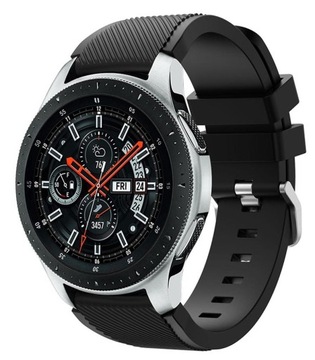 CZARNY Silikonowy Pasek SAMSUNG GALAXY WATCH 46MM