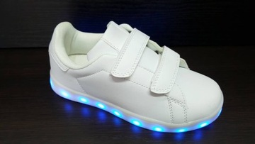 BUTY LED ŚWIECĄCE PODSWIETLANE NA RZEP ROZ.21