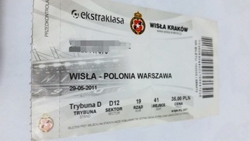 bilet WISŁA Kraków - POLONIA Warszawa 29.05.2011