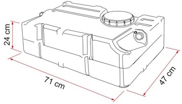 Резервуар для чистой воды 70 л Монтажный комплект Fiamma