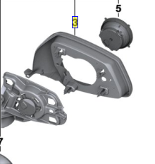 Pierścień mocujący wkład lusterka BMW 5 6 7 F10 OE